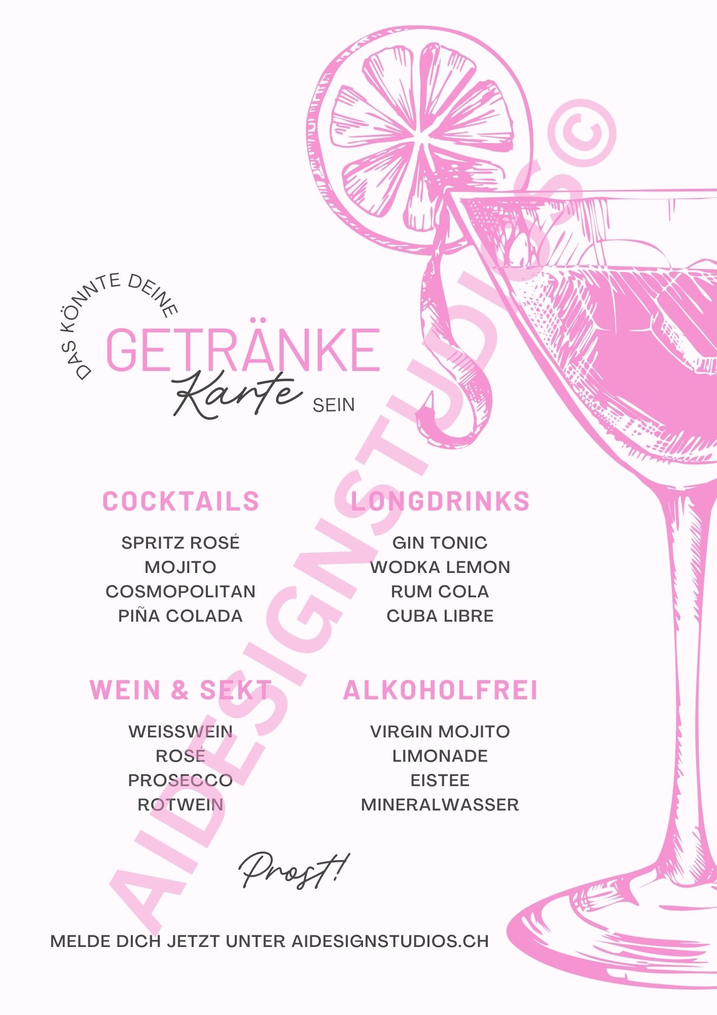 Drink Menu Design